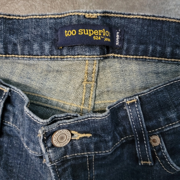 Levi's 524 Jeans Too Superlow Boot Cut Junior's Size 11 M - Picture 4 of 10